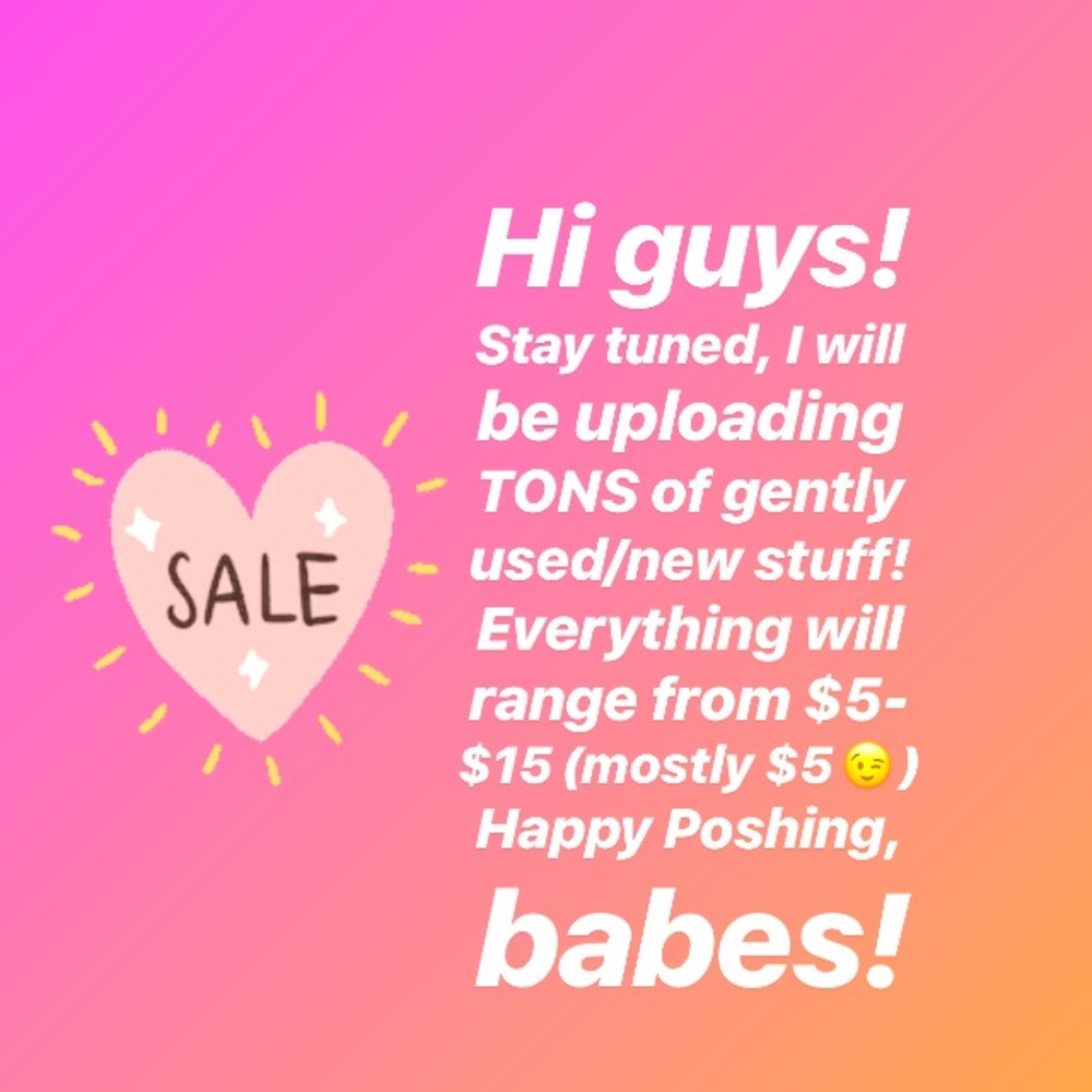 *Gently used/New items!* will be posted shortly